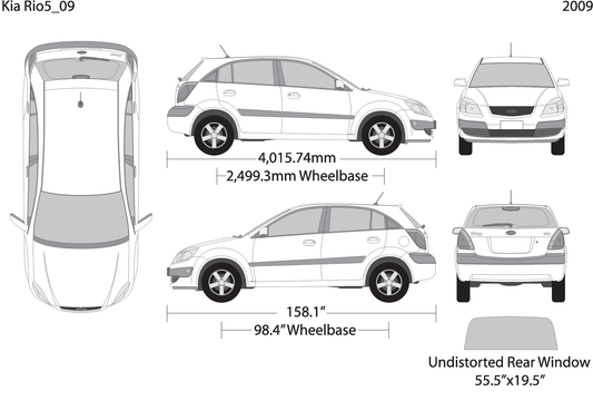 2009 Kia Rio5 V01 Vehicle Wrap Template