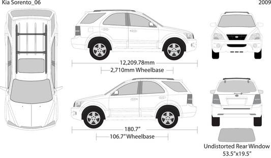 2009 Kia Sorento vector wrap template, Design-Ready PDF - GravBase