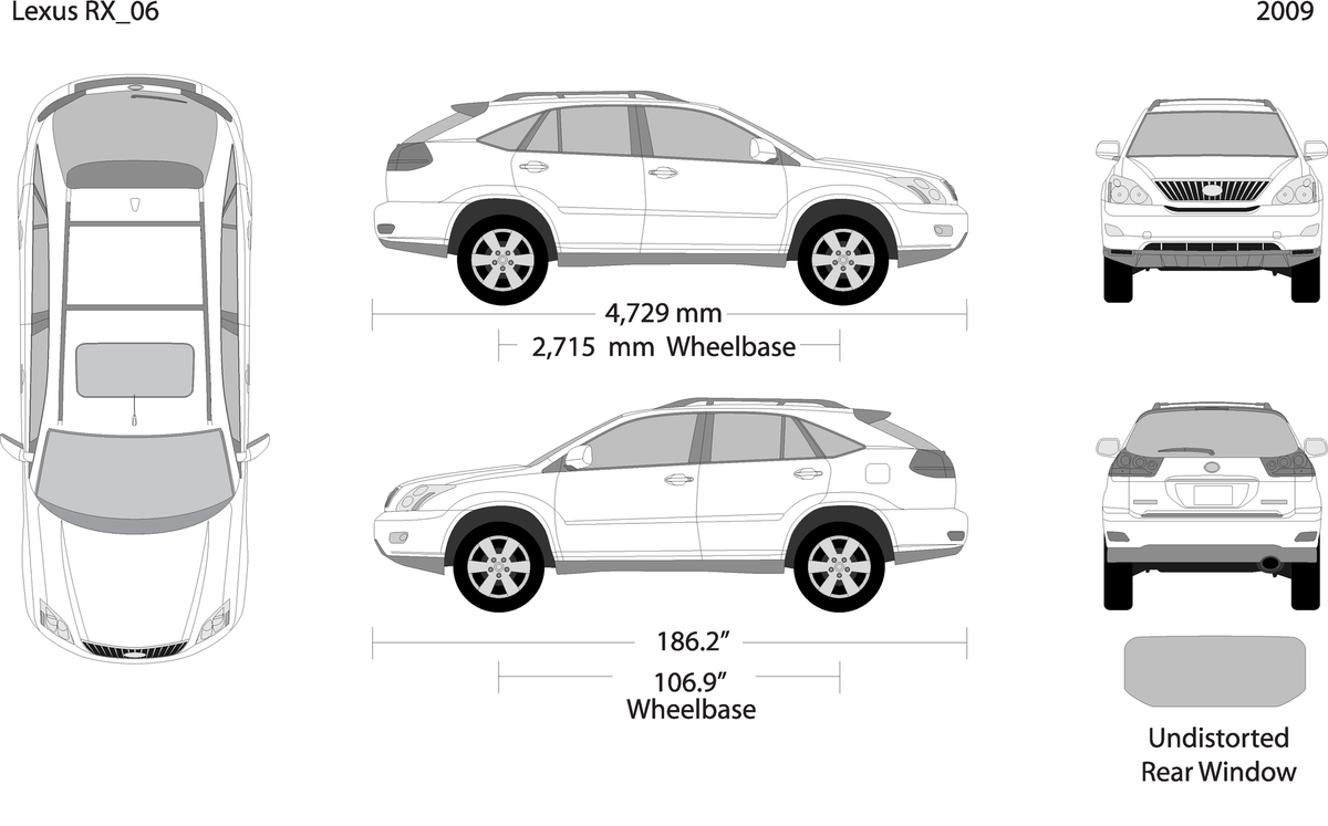 2009 Lexus Rx V06 Vehicle Wrap Template