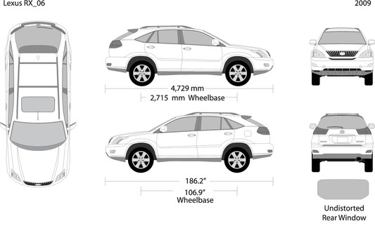 2009 Lexus Rx V06 Vehicle Wrap Template