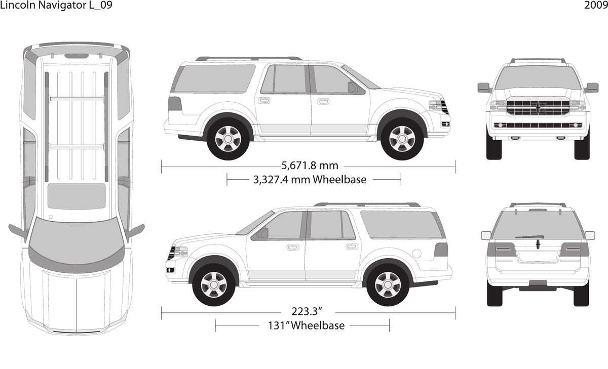 2009 Lincoln Navigator vector wrap template V09, Design-Ready PDF - GravBase