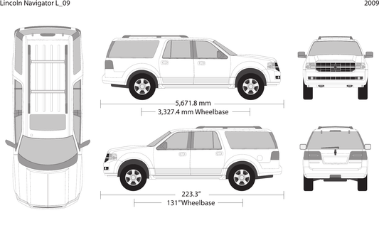 2009 Lincoln Navigator vector wrap template V09, Design-Ready PDF - GravBase