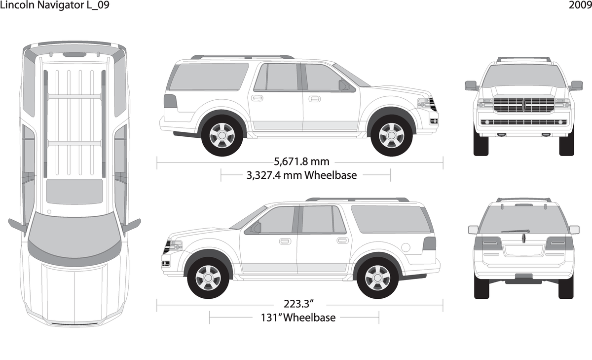 2009 Lincoln Navigator V09 Vehicle Wrap Template