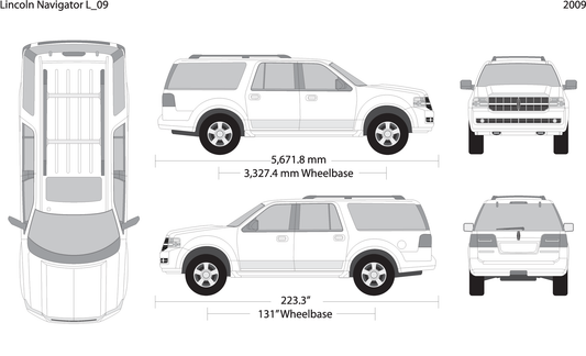 2009 Lincoln Navigator V09 Vehicle Wrap Template
