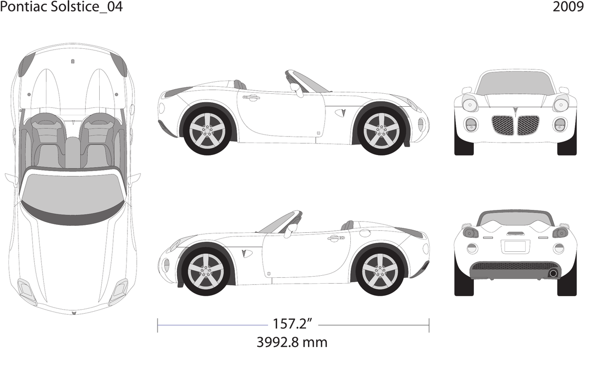 2009 Pontiac Solstice vector wrap template, Design-Ready PDF - GravBase