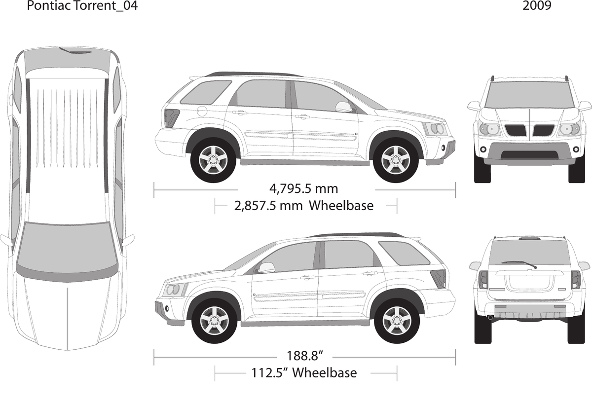 2009 Pontiac Torrent vector wrap template, Design-Ready PDF - GravBase