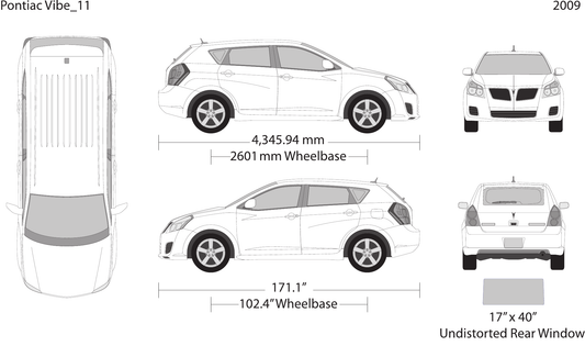 2009 Pontiac Vibe vector wrap template, Design-Ready PDF - GravBase