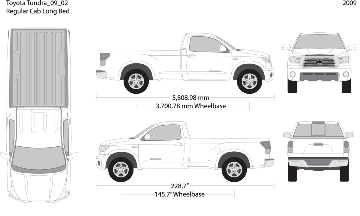2009 Toyota Tundra V02 Vehicle Wrap Template
