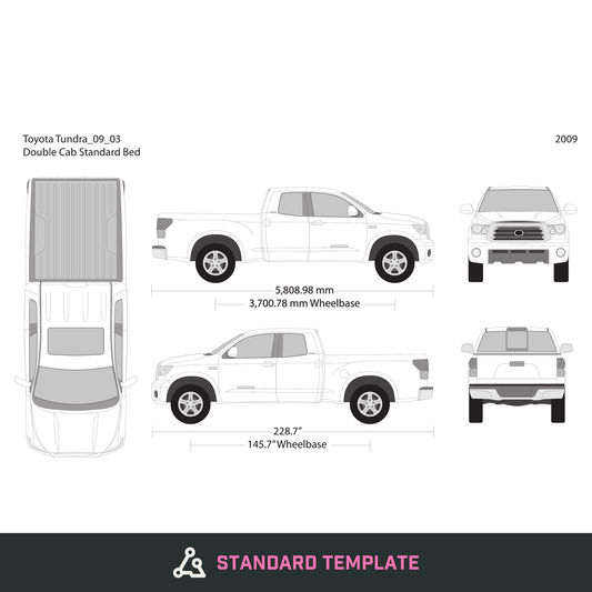 2009 Toyota Tundra vector wrap template V03, Design-Ready PDF - GravBase