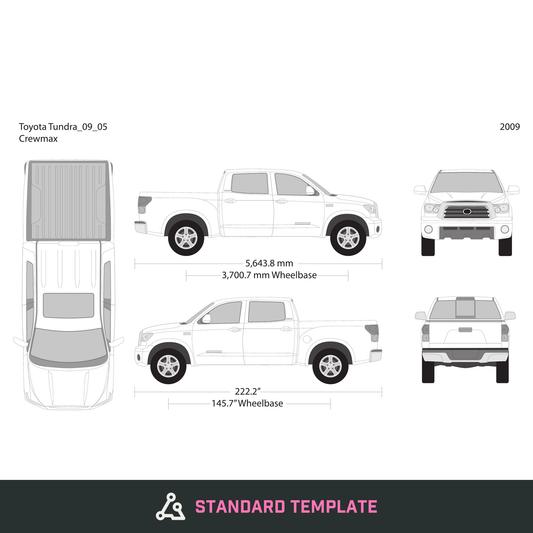 2009 Toyota Tundra vector wrap template V05, Design-Ready PDF - GravBase