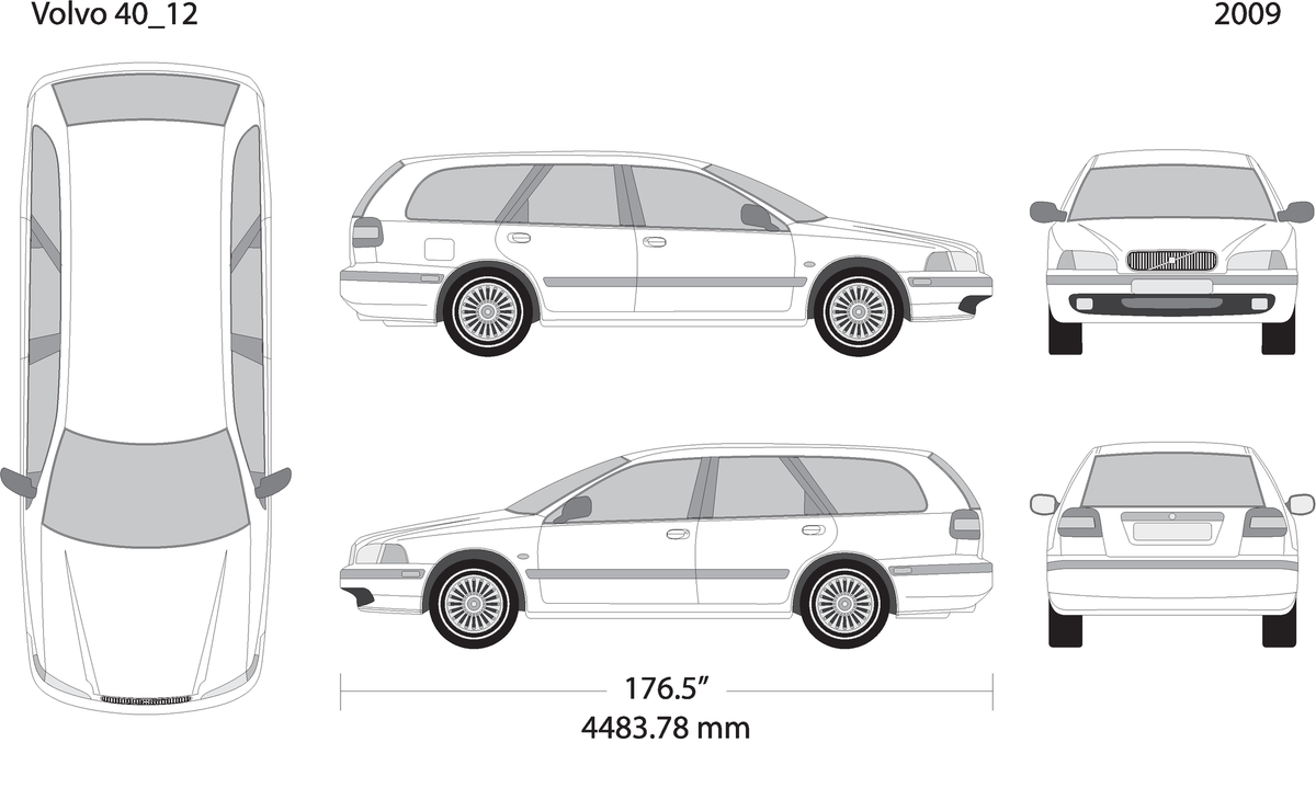 2009 Volvo Volvo 40 V12 Vehicle Wrap Template