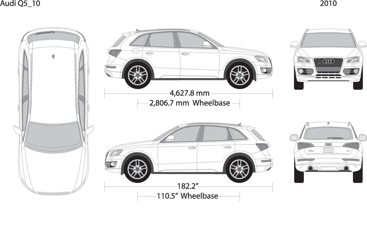 2010 Audi Q5 V10 Vehicle Wrap Template