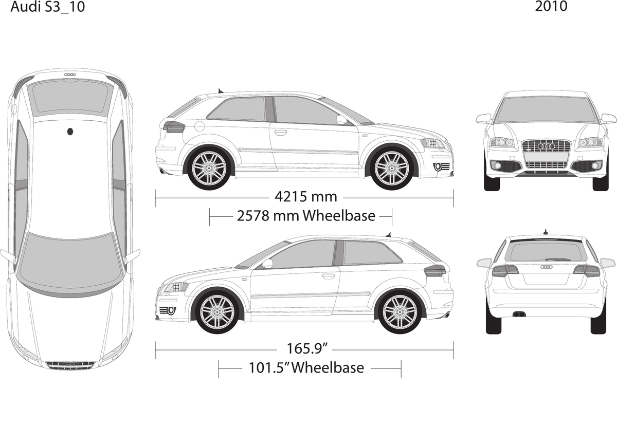 2010 Audi S3 vector wrap template, Design-Ready PDF - GravBase
