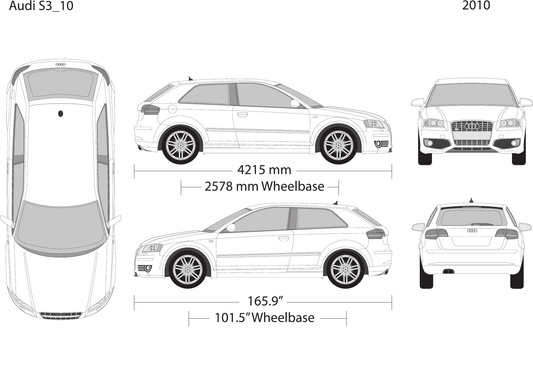 2010 Audi S3 vector wrap template, Design-Ready PDF - GravBase