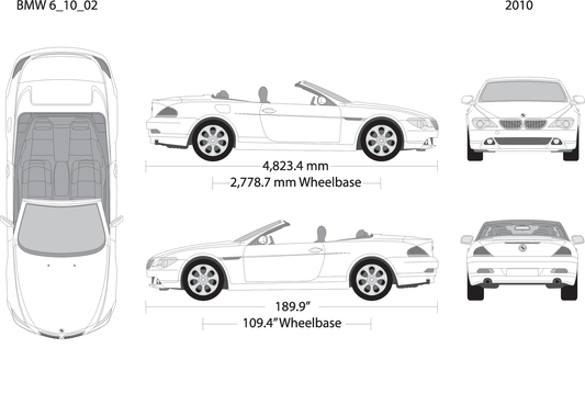 2010 Bmw 6 Convertible V02 Vehicle Wrap Template