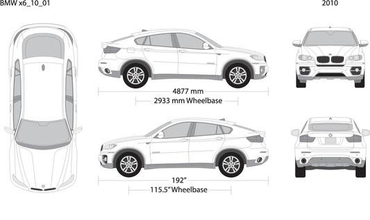 2010 Bmw X6 V10 Vehicle Wrap Template
