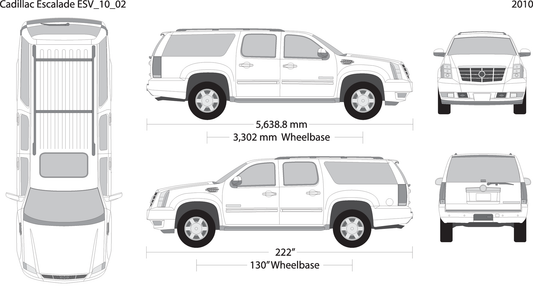 2010 Cadillac Escalade V02 Vehicle Wrap Template