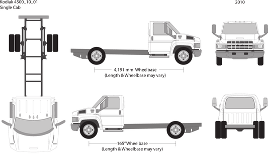 2010 Chevy Kodiak 4500 Vector Wrap Template - GravBase