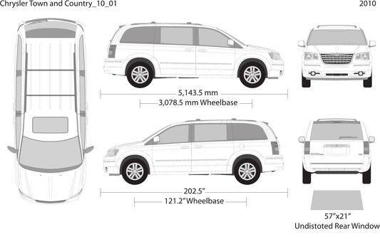 2010 Chrysler Town And Country vector wrap template, Design-Ready PDF - GravBase