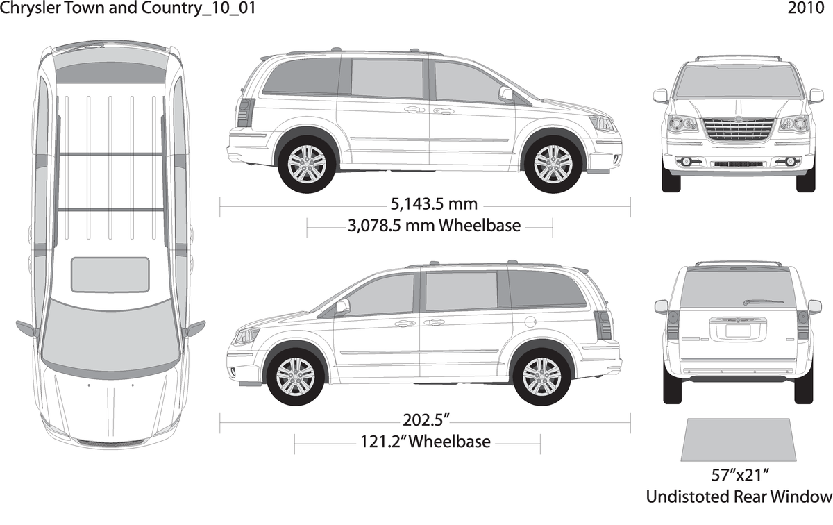 2010 Chrysler Town And Country V01 Vehicle Wrap Template