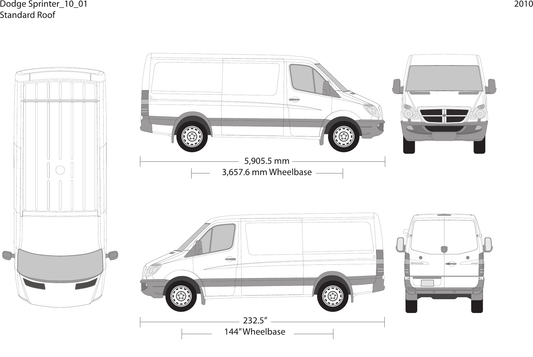 2010 Dodge Sprinter Vector Wrap Template - GravBase