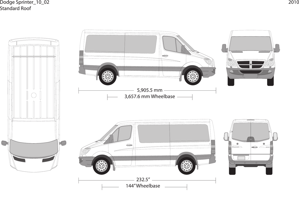 2010 Dodge Sprinter Vector Wrap Template - GravBase