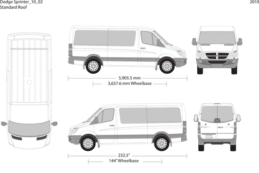 2010 Dodge Sprinter Vector Wrap Template - GravBase