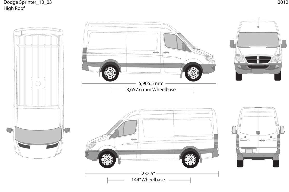 2010 Dodge Sprinter Vector Wrap Template - GravBase