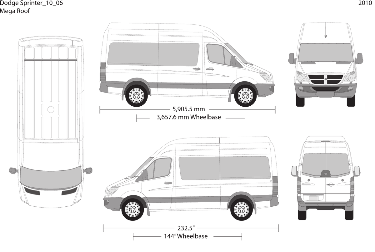 2010 Dodge Sprinter Vector Wrap Template - GravBase