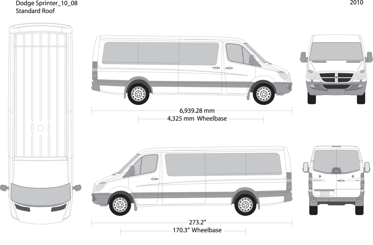 2010 Dodge Sprinter V08 Vehicle Wrap Template