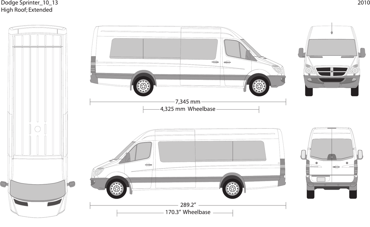 2010 Dodge Sprinter Vector Wrap Template - GravBase