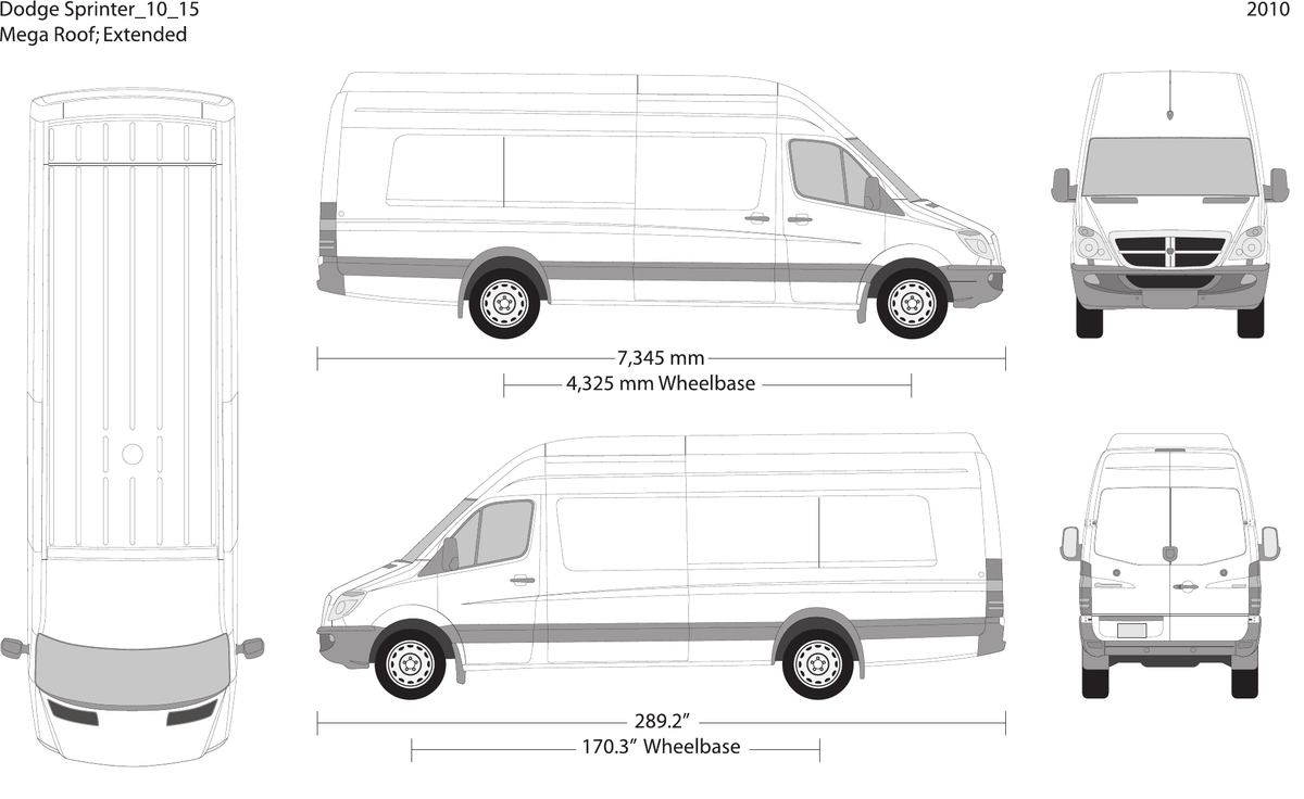2010 Dodge Sprinter Vector Wrap Template - GravBase