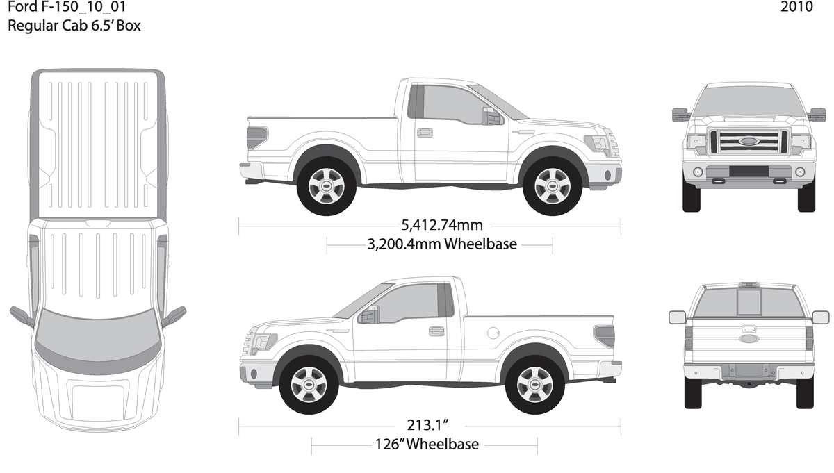 2010 Ford F 150 V01 Vehicle Wrap Template