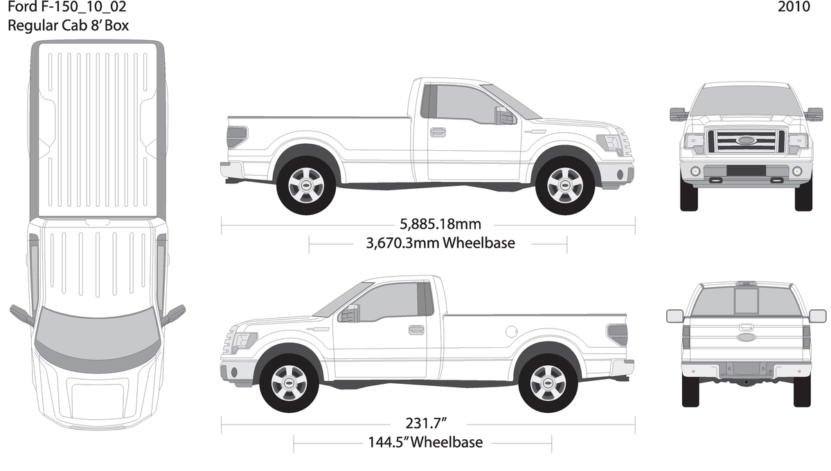 2010 Ford F 150 V02 Vehicle Wrap Template