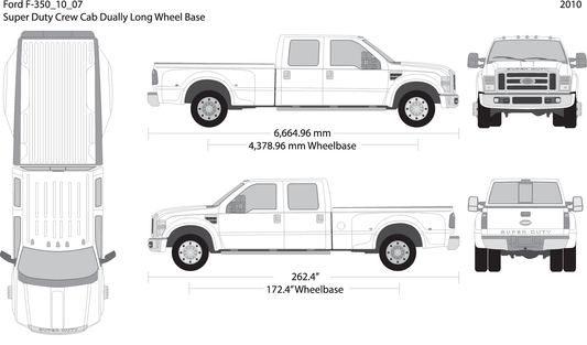 2010 Ford F 350 V07 Vehicle Wrap Template
