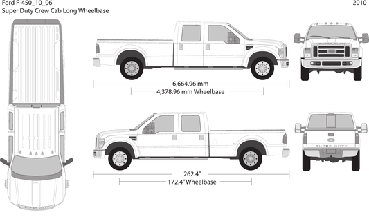 2010 Ford F-450 Vector Wrap Template - GravBase