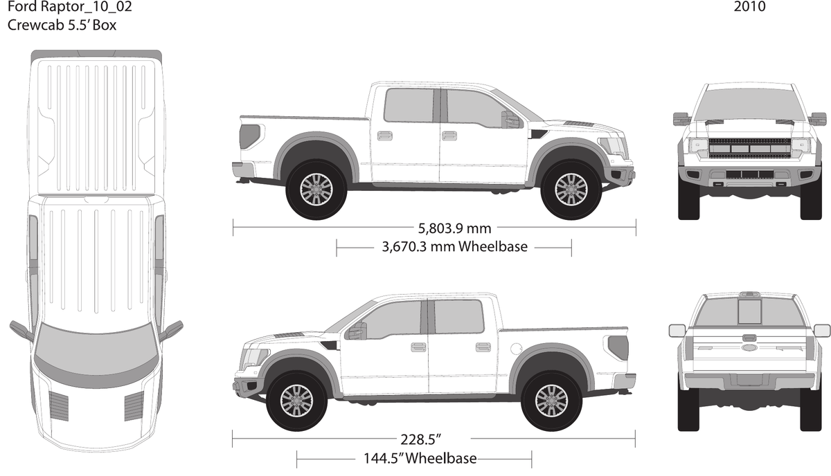 2010 Ford Raptor vector wrap template V02, Design-Ready PDF - GravBase