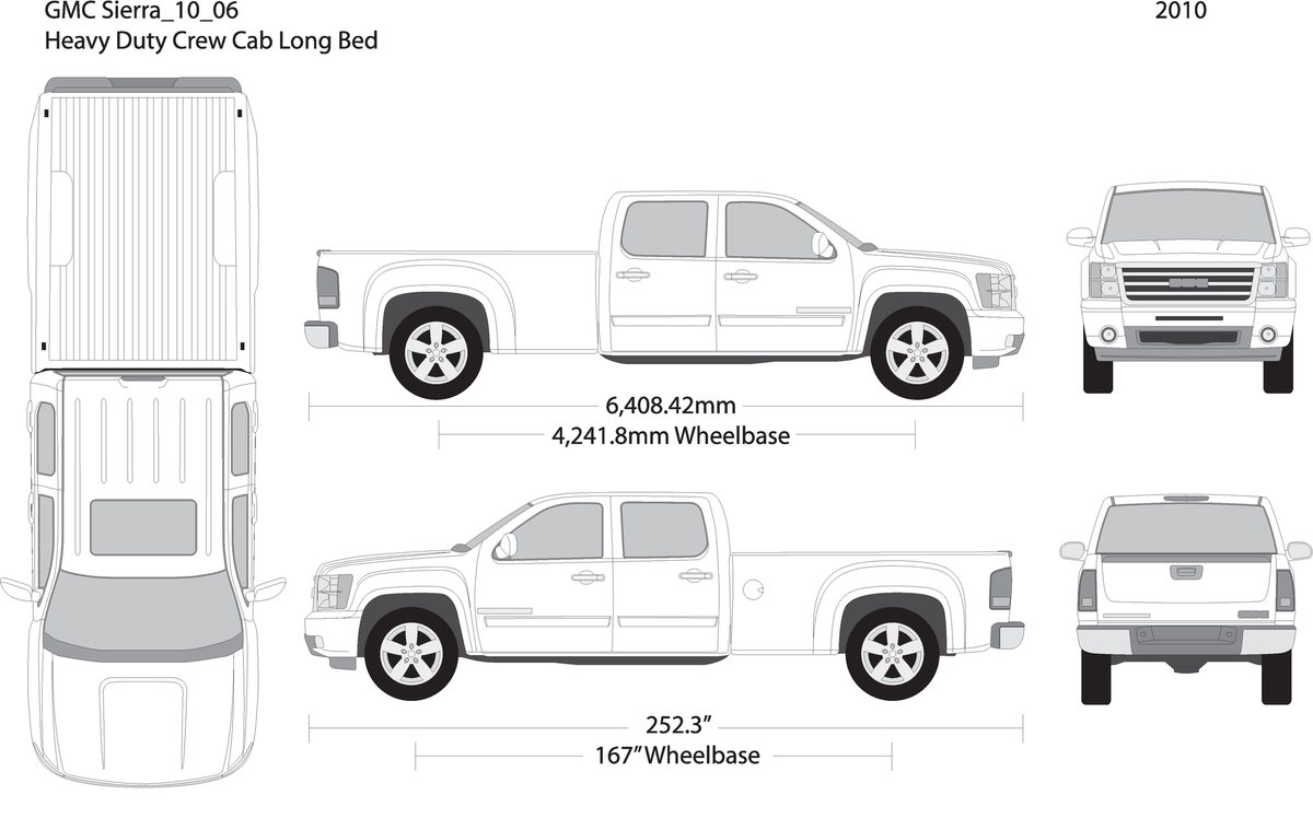 2010 Gmc Sierra 2500 3500 Hd V06 Vehicle Wrap Template