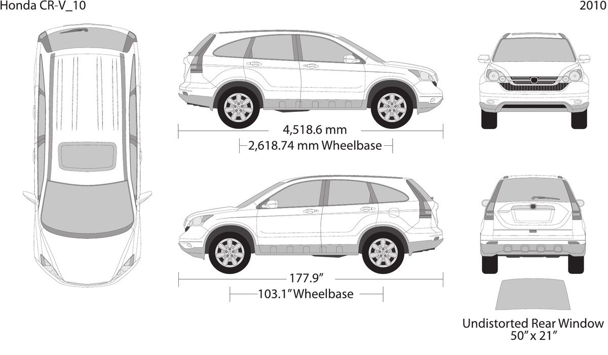 2010 Honda CR-V vector wrap template, Design-Ready PDF - GravBase