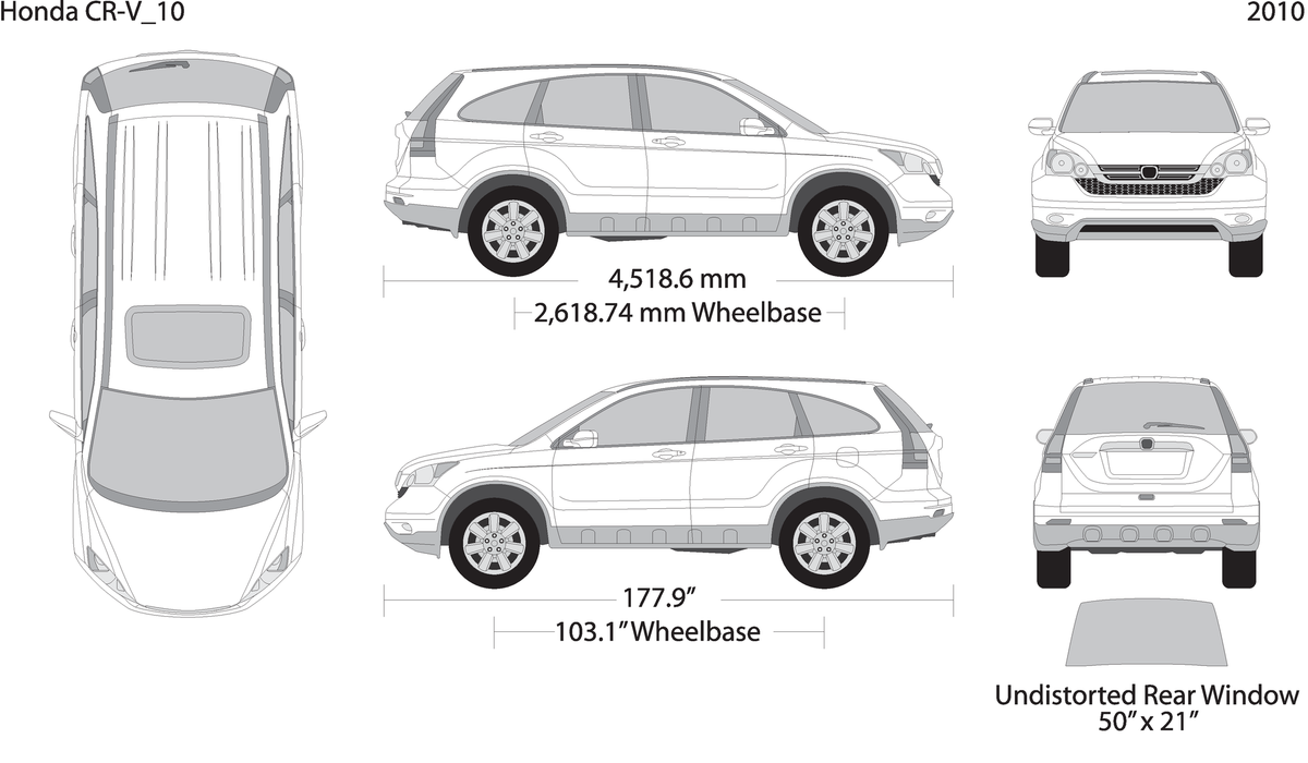 2010 Honda Cr V V10 Vehicle Wrap Template