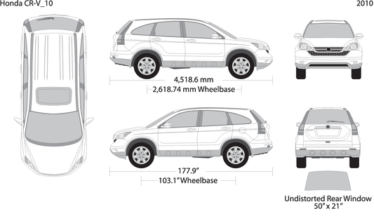 2010 Honda Cr V V10 Vehicle Wrap Template