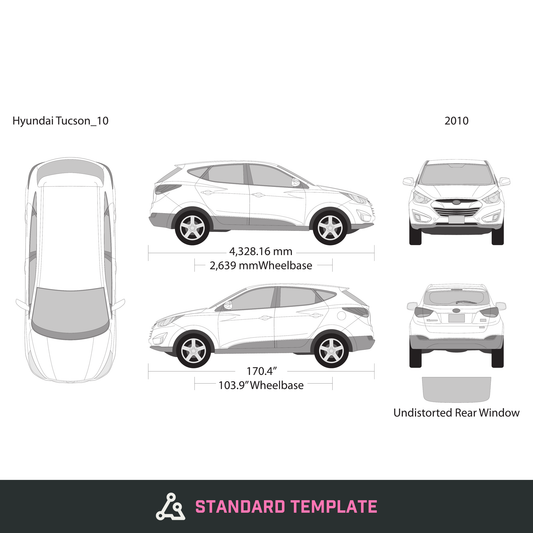 2010 Hyundai Tucson vector wrap template, Design-Ready PDF - GravBase