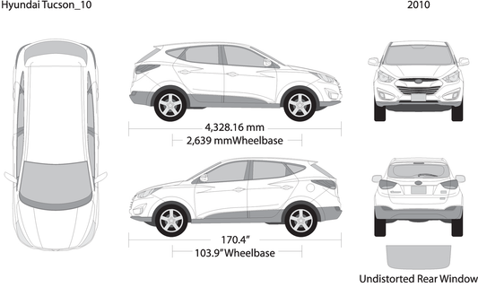 2010 Hyundai Tucson V10 Vehicle Wrap Template