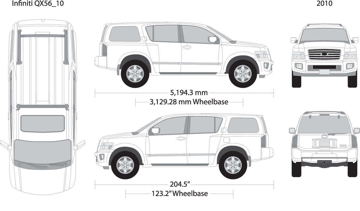 2010 Infiniti Qx56 V10 Vehicle Wrap Template