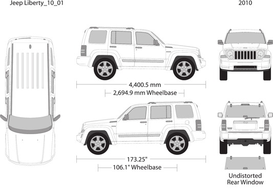 2010 Jeep Liberty Vector Wrap Template - GravBase