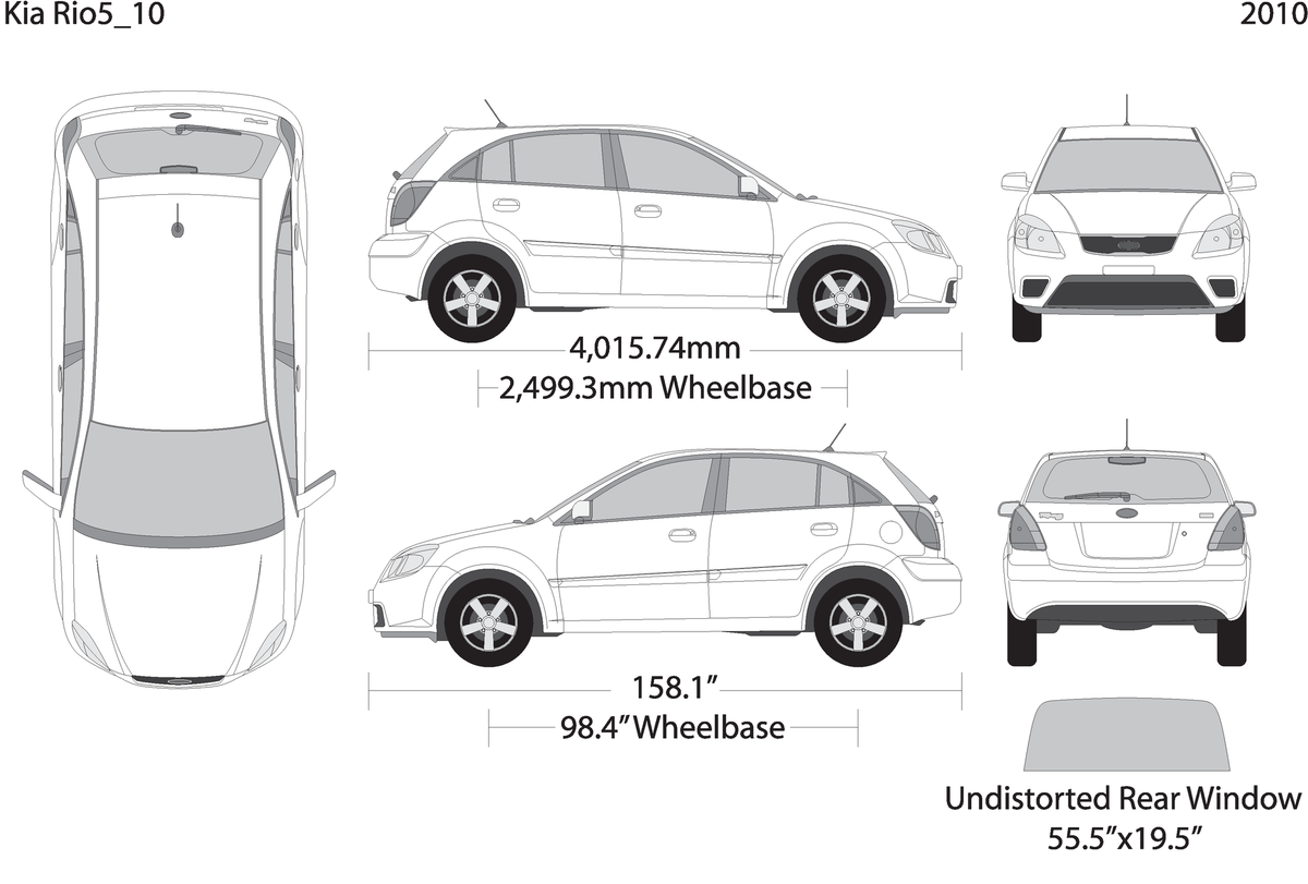 2010 Kia Rio5 V01 Vehicle Wrap Template