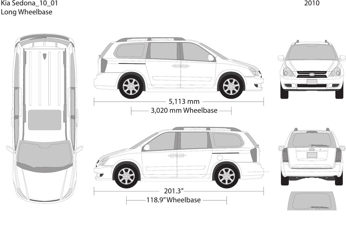 2010 Kia Sedona vector wrap template, Design-Ready PDF - GravBase
