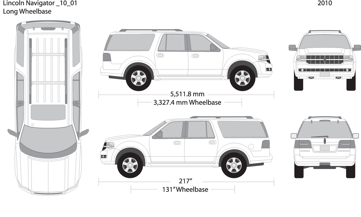 2010 Lincoln Navigator V01 Vehicle Wrap Template