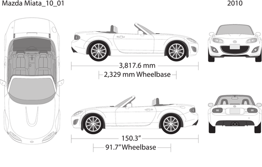 2010 Mazda Miata vector wrap template, Design-Ready PDF - GravBase