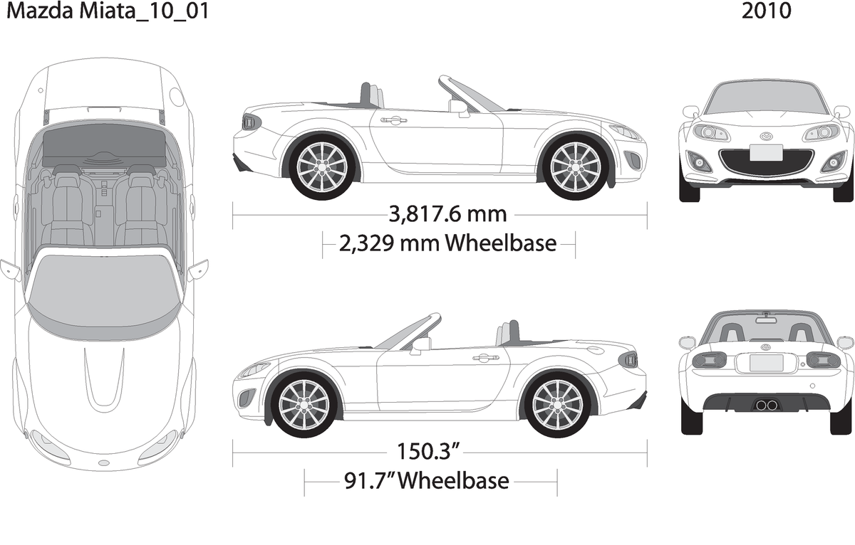 2010 Mazda Miata V01 Vehicle Wrap Template